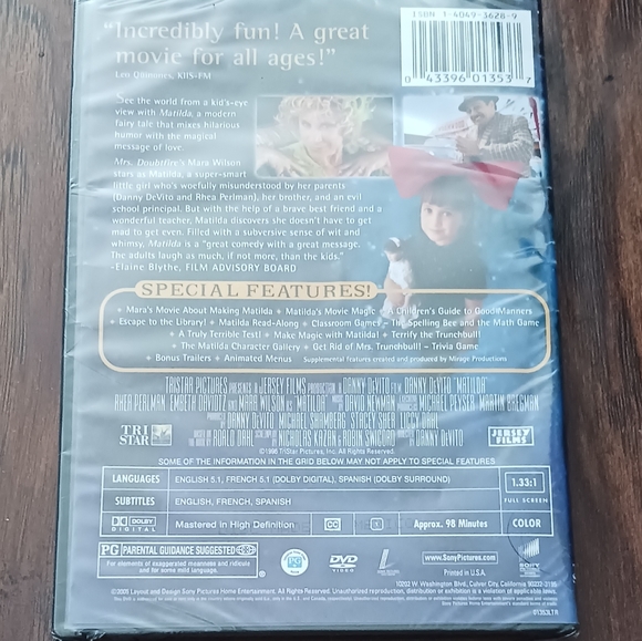 MATILDA Special Edition on DVD - Picture 2 of 2